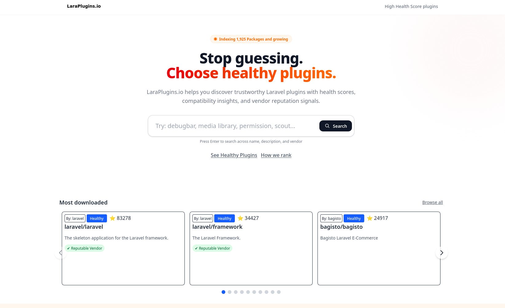 I built Laraplugins.io to cure your "Dependency Anxiety" 💊