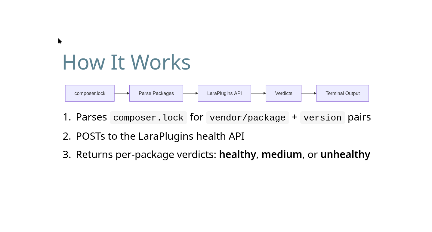 Slide showing the diagram of how the code works in short