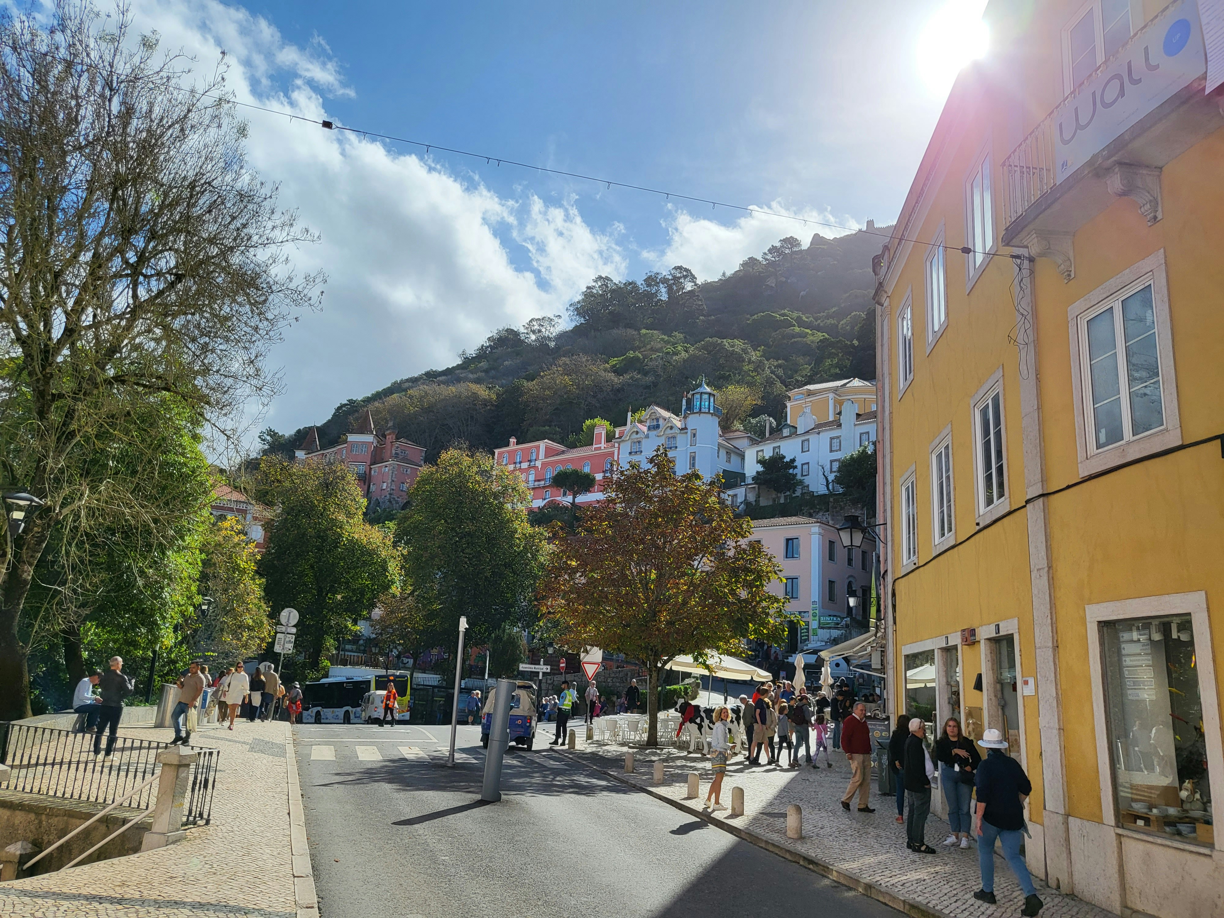 Sintra medieval town near Lisbon with Mountain View