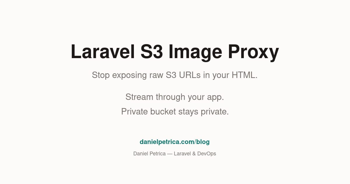 How to Replace Raw S3 URLs with a Laravel Image Proxy (and Keep Your CDN Cache)